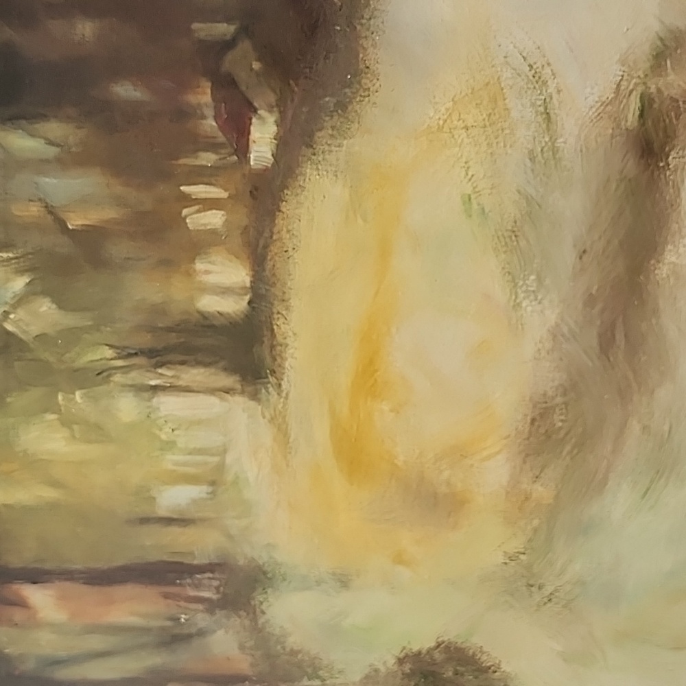 C. Stoioff Famous Artist Abstract Warm Tone Landscape Famous Painter 1960s RARE